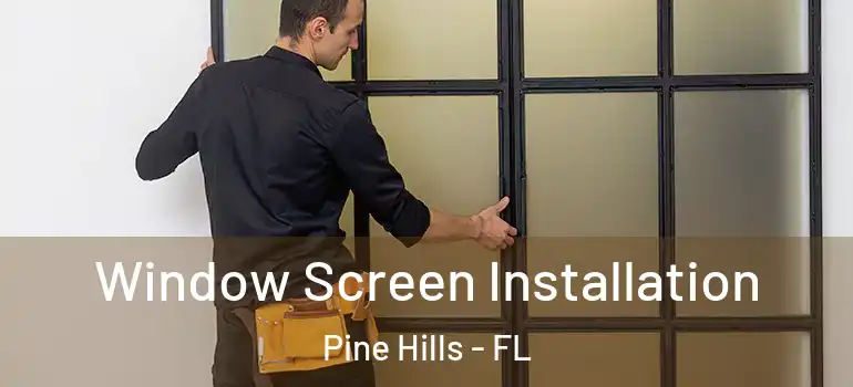  Window Screen Installation Pine Hills - FL
